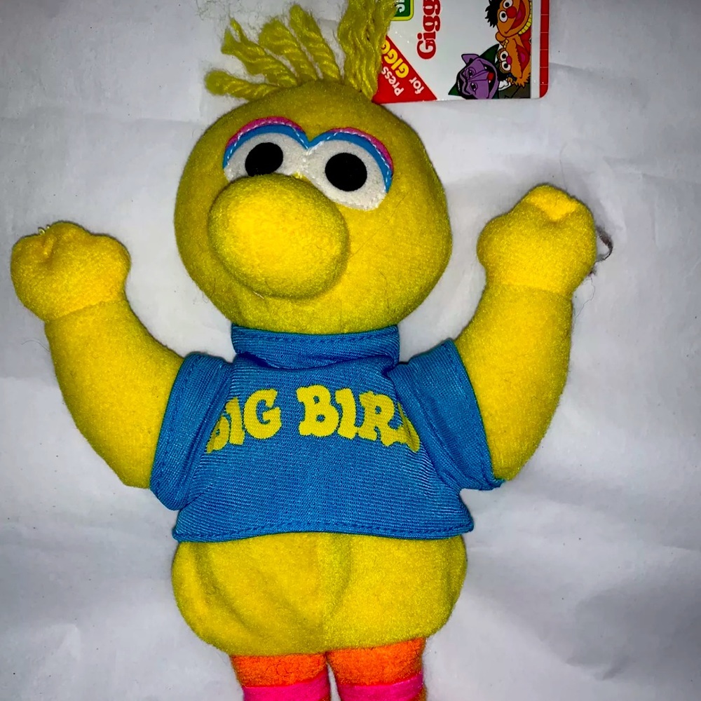 Tyco 1998 Sesame Street Big Bird Talking Plush Stuffed Animal Toy 9” Jim Henson